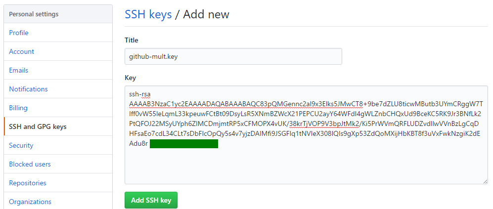github-add-ssh-key